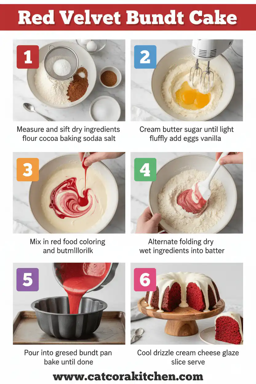 Red velvet bundt cake How to Make 