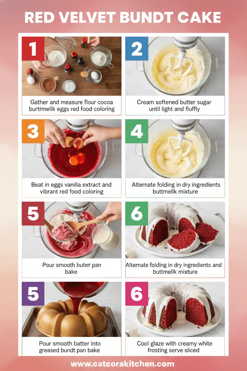 Red velvet bundt cake How to Make 