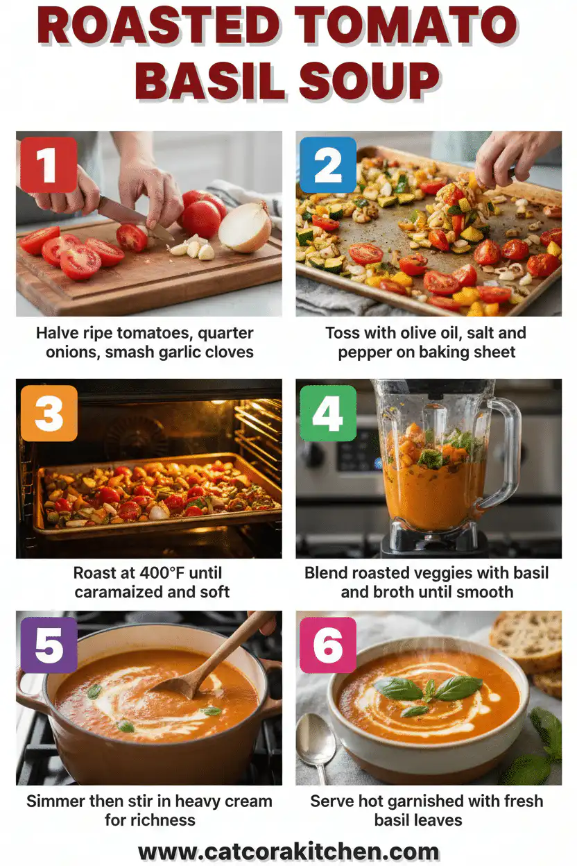 Roasted tomato basil soup How to Make 