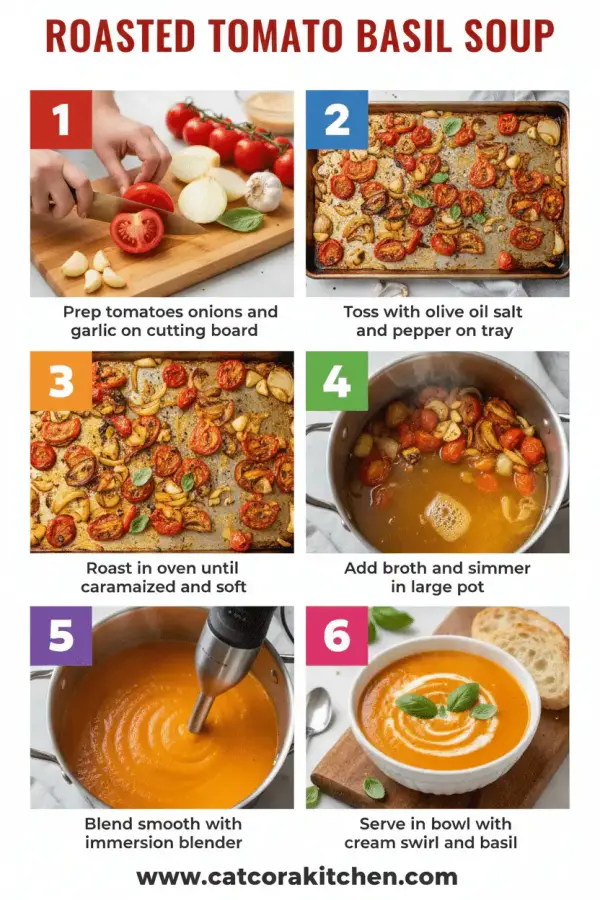 Roasted tomato basil soup How to Make 