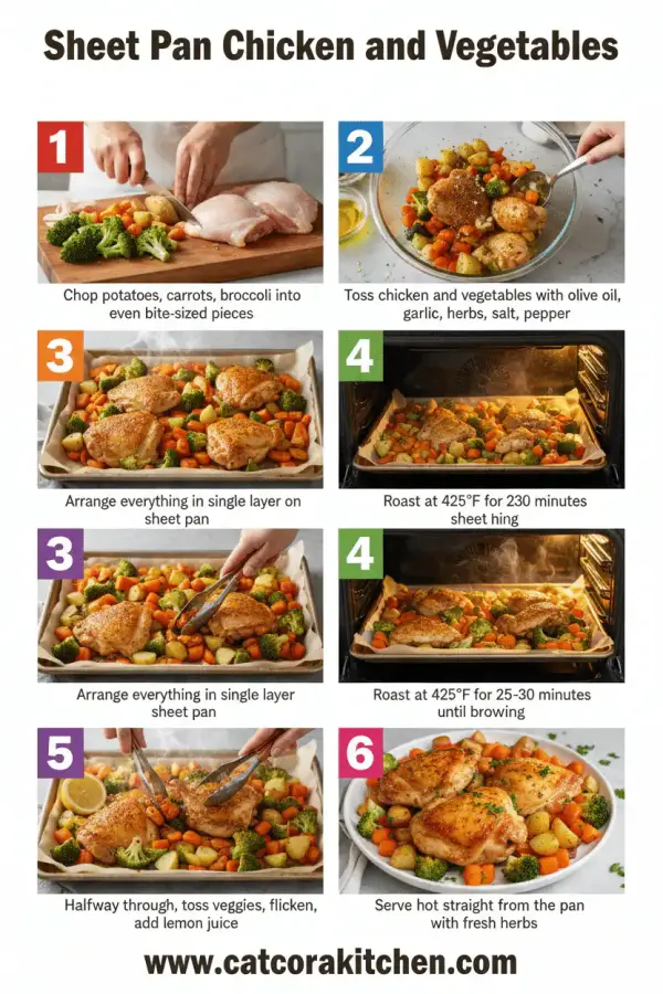 Sheet pan chicken and vegetables How to Make 