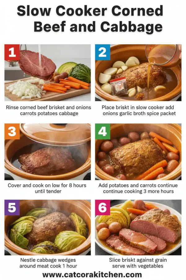 Slow cooker corned beef and cabbage How to Make 