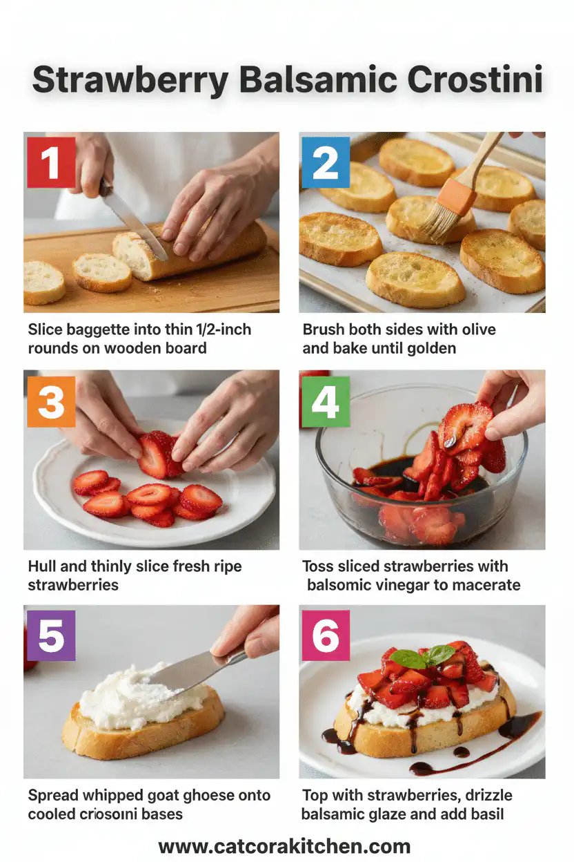 Strawberry balsamic crostini how to make