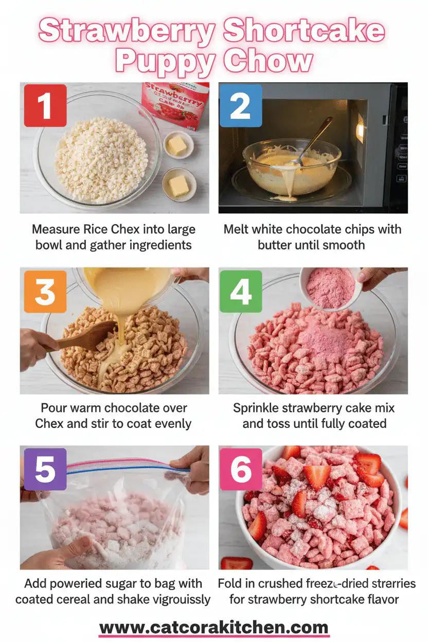 Strawberry shortcake puppy chow How to Make 