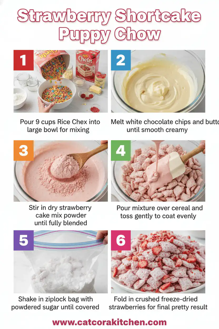 Strawberry shortcake puppy chow How to Make 