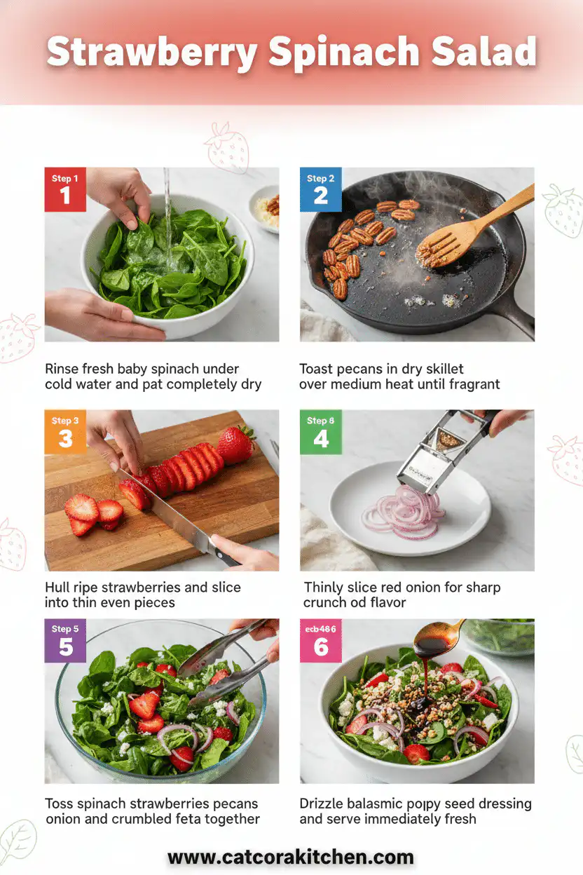 Strawberry spinach salad How to Make 
