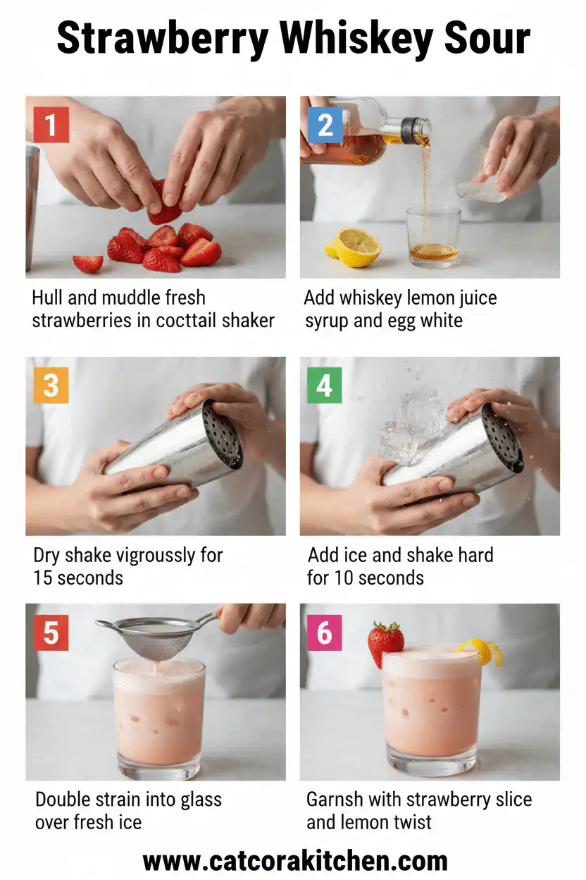 Strawberry whiskey sour how to make