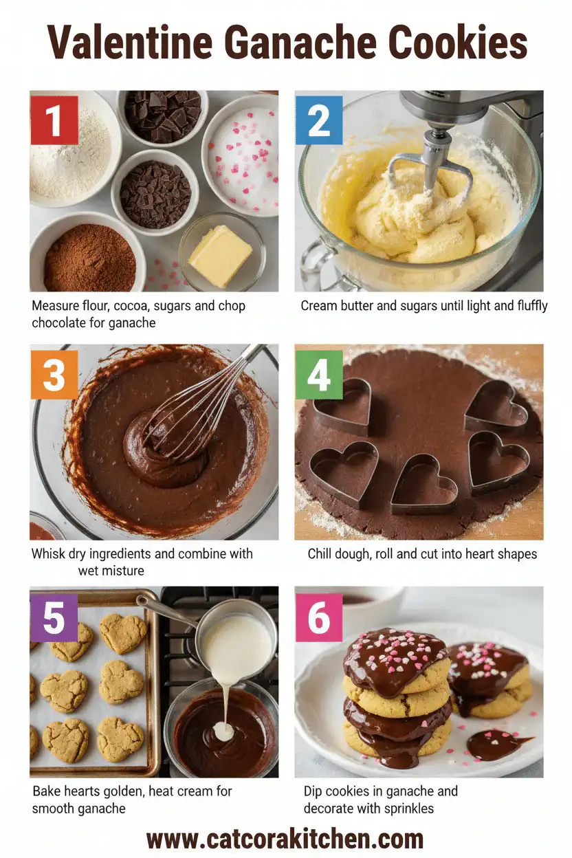 Valentine ganache cookies How to Make 