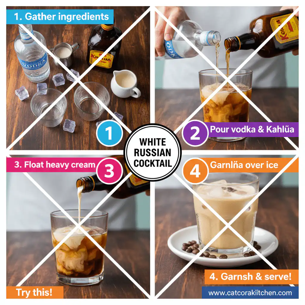 card recipe ingredients and instructions White Russian cocktail