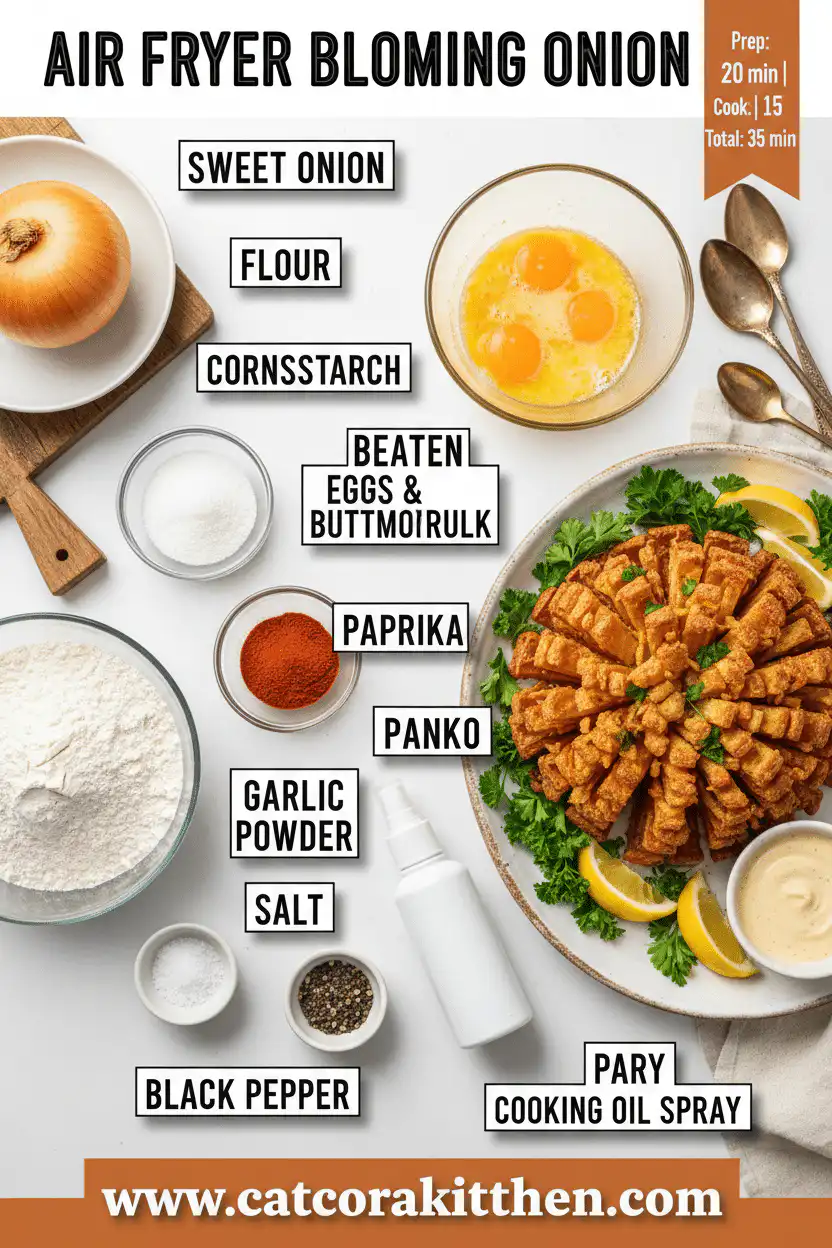 Air fryer blooming onion ingredients