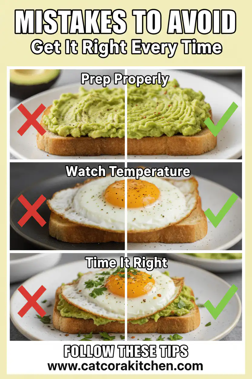 Avocado and egg toast common mistakes