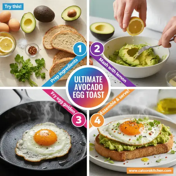 card recipe ingredients and instructions avocado and egg toast