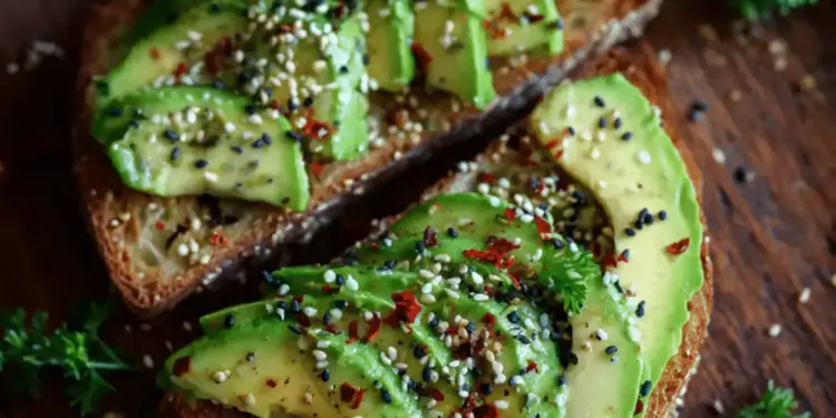 avocado toast with everything bagel seasoning