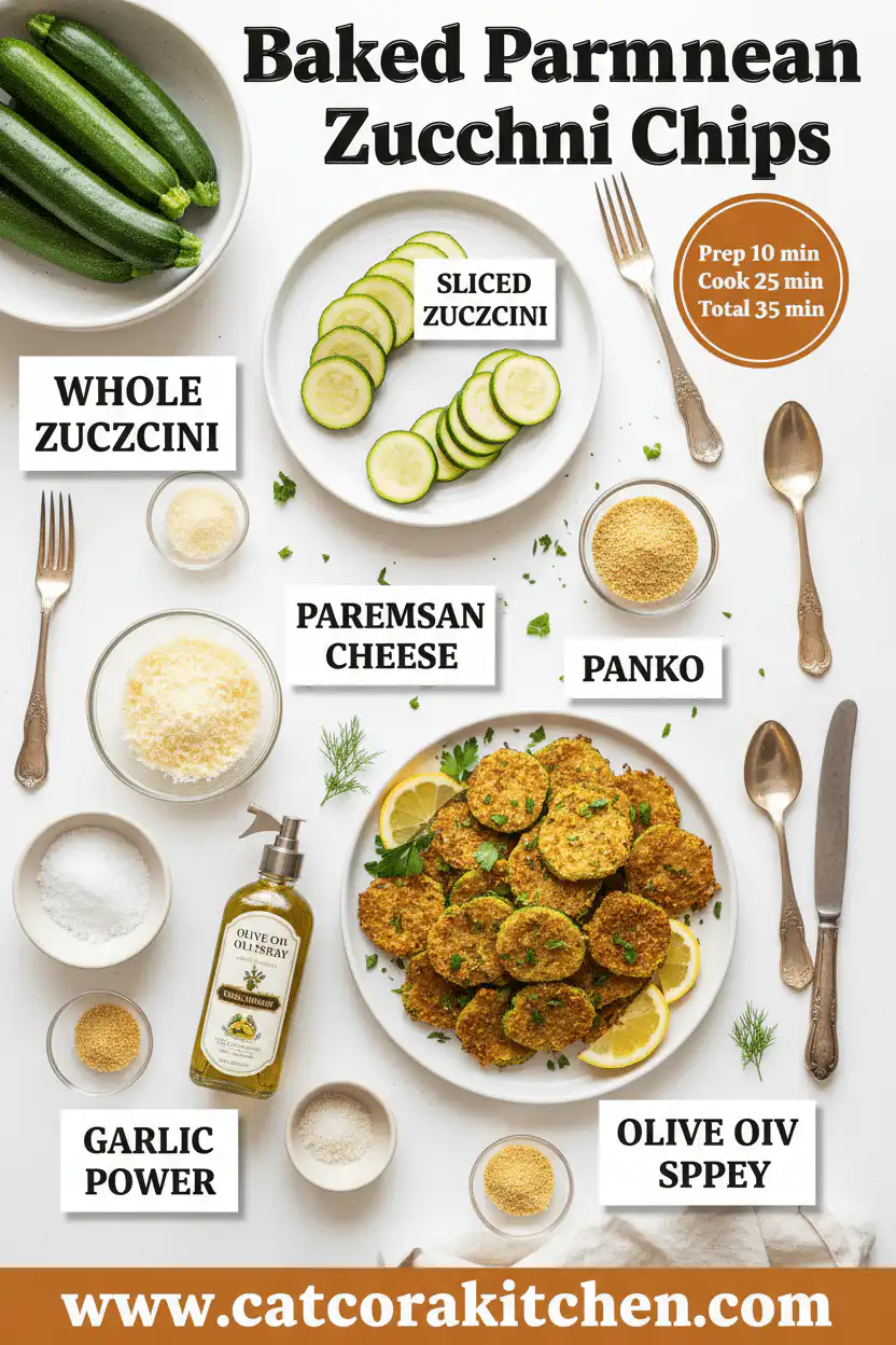 Baked parmesan zucchini chips ingredients