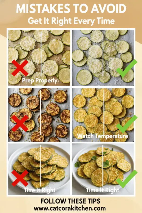 Baked parmesan zucchini chips common mistakes