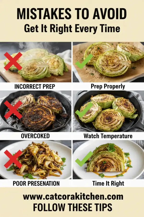 Blackened cabbage steaks common mistakes