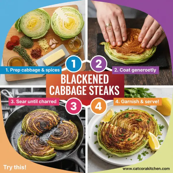 card recipe ingredients and instructions blackened cabbage