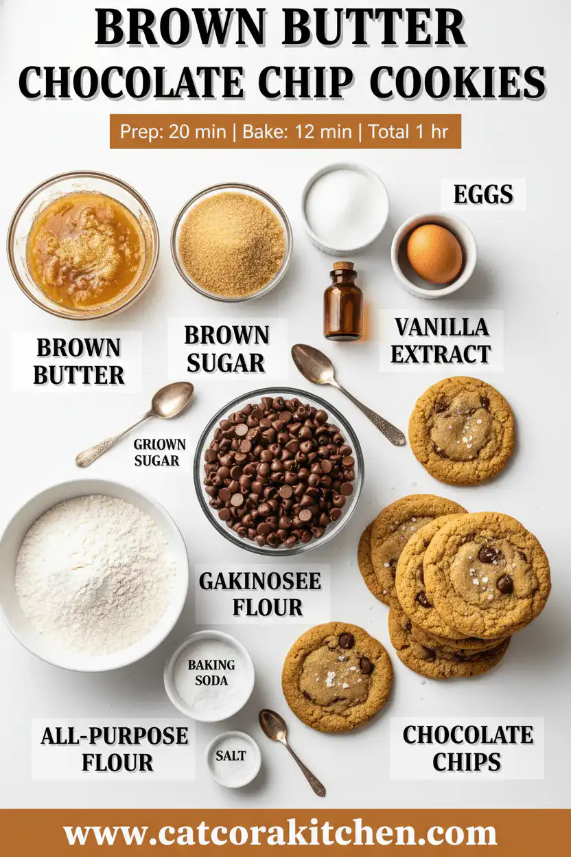 Brown butter chocolate chip cookies ingredients
