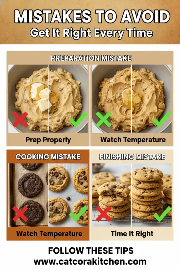 Brown butter chocolate chip cookies common mistakes