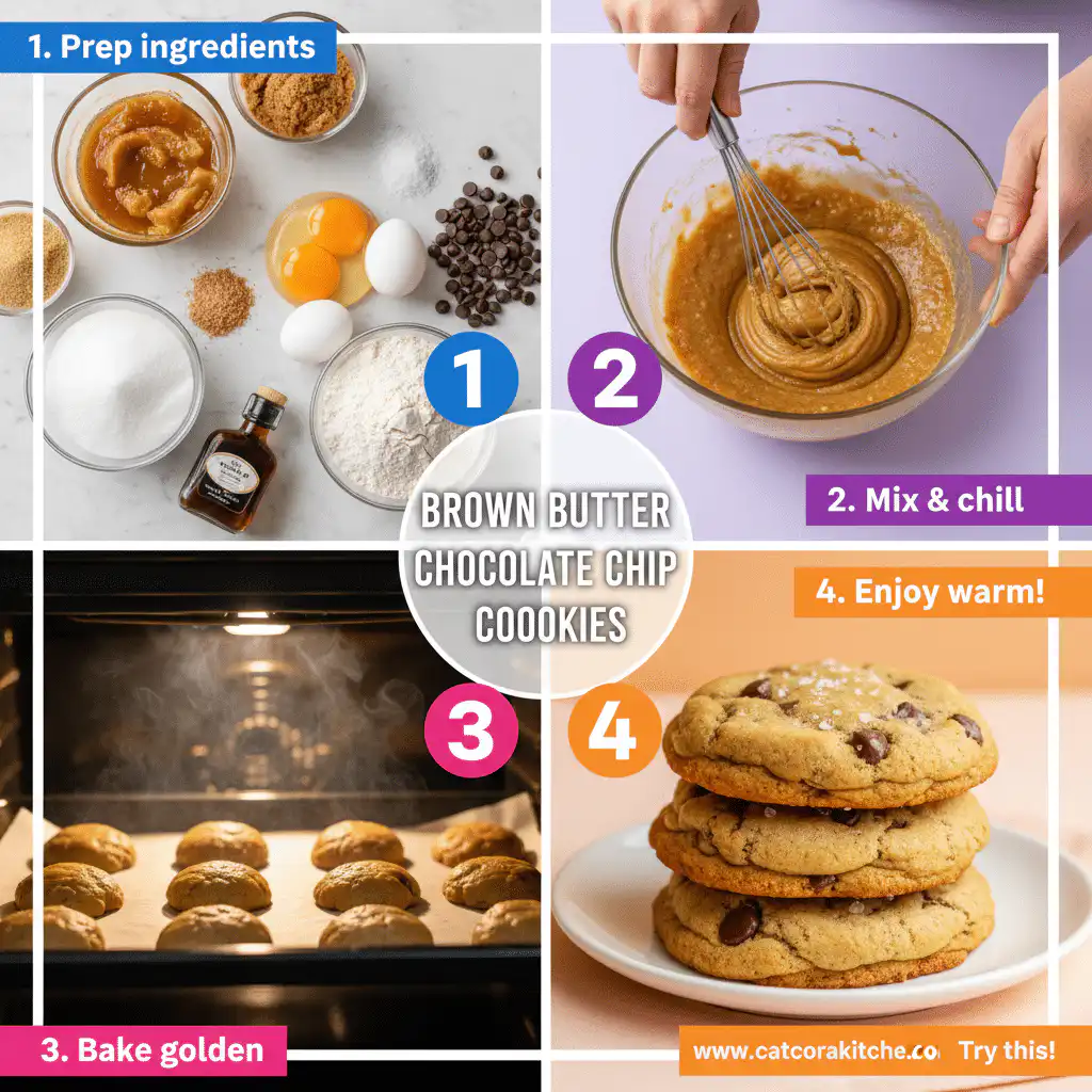 card recipe ingredients and instructions brown butter chocolate chip cookies