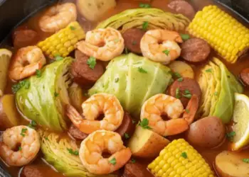 cabbage boil with shrimp