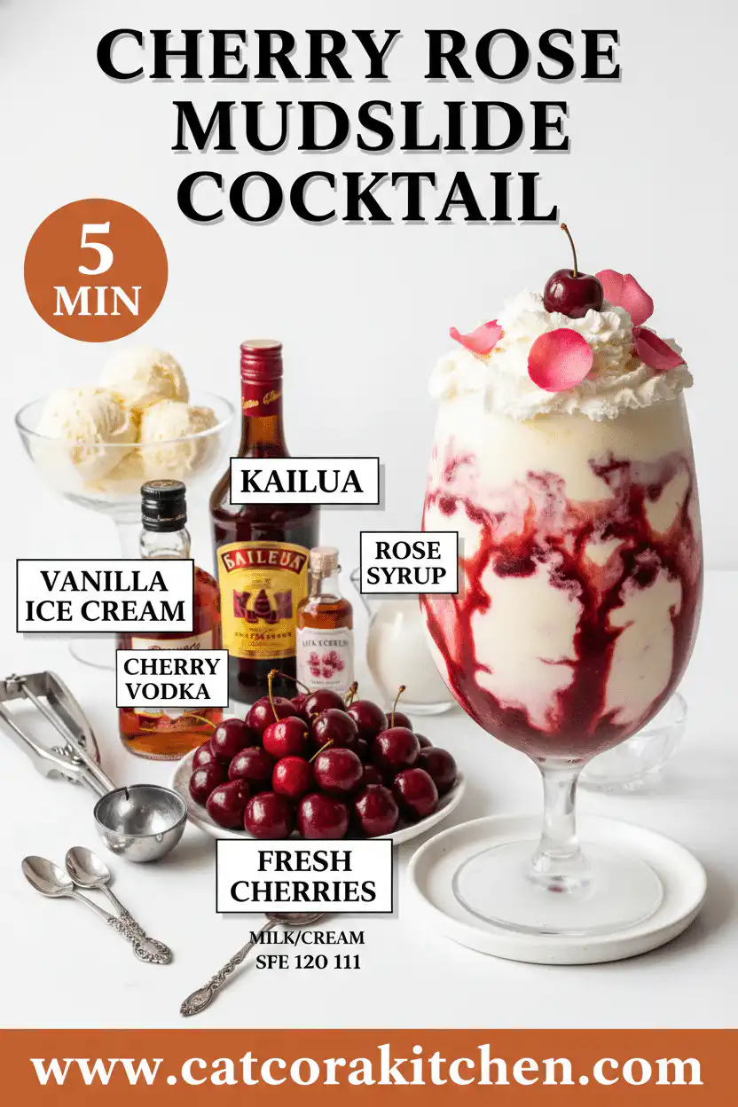 Cherry rose mudslide cocktail ingredients