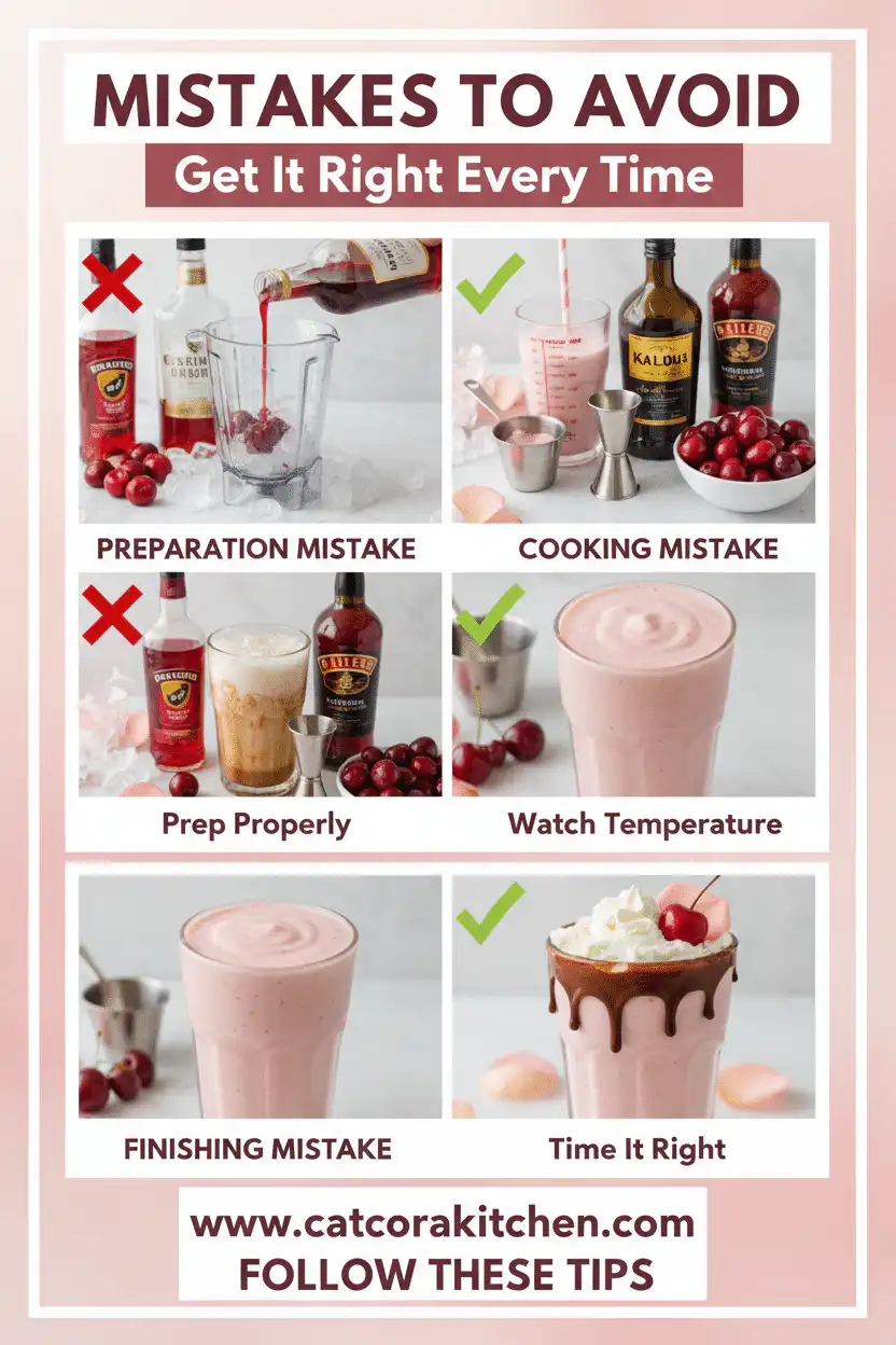 Cherry rose mudslide cocktail common mistakes