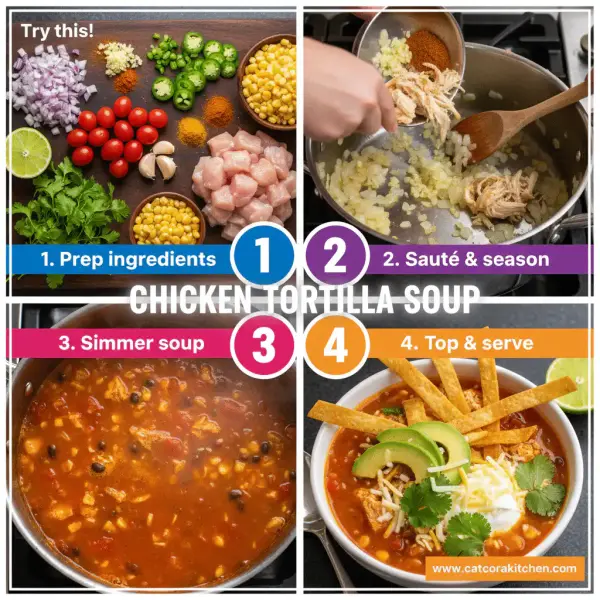 card recipe ingredients and instructions chicken tortilla soup
