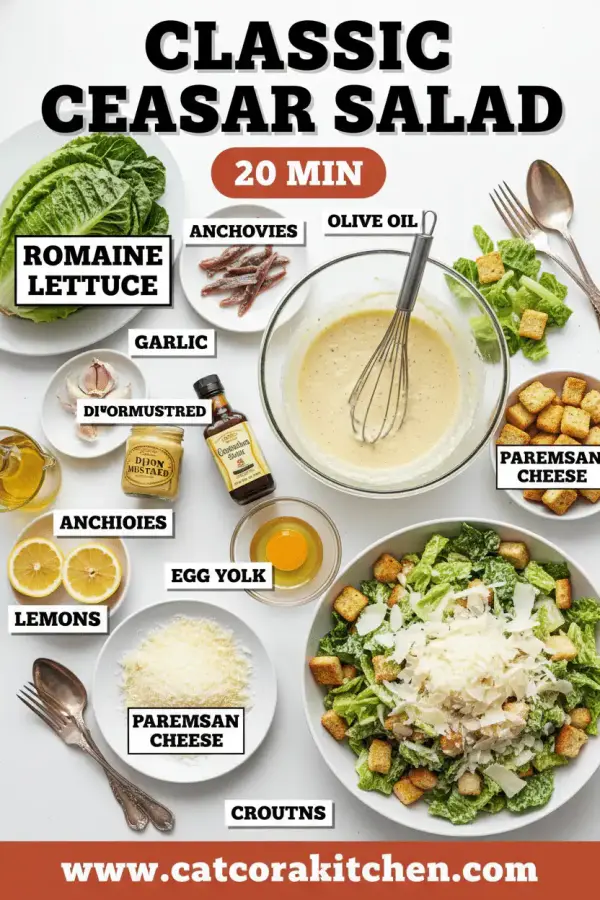 Classic Caesar salad ingredients