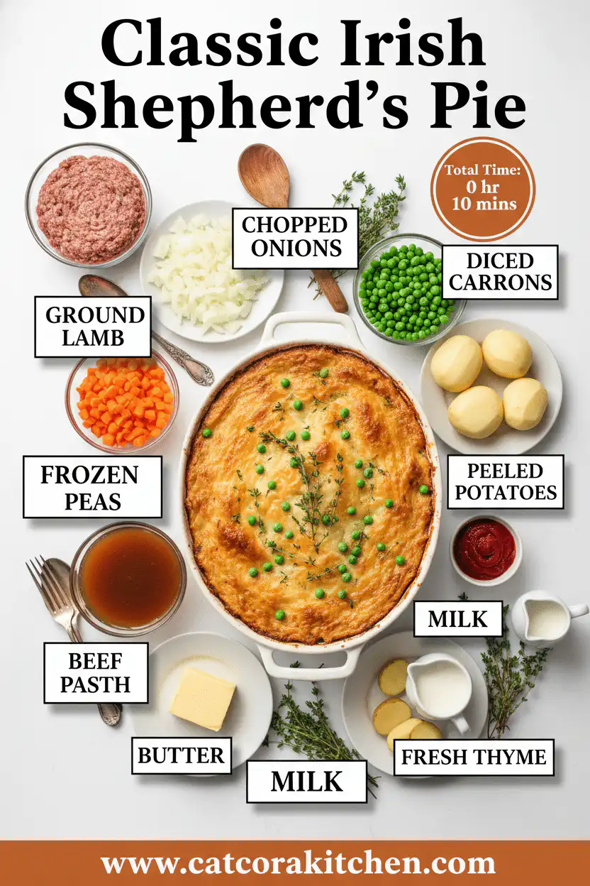 Classic Irish Shepherd's Pie ingredients