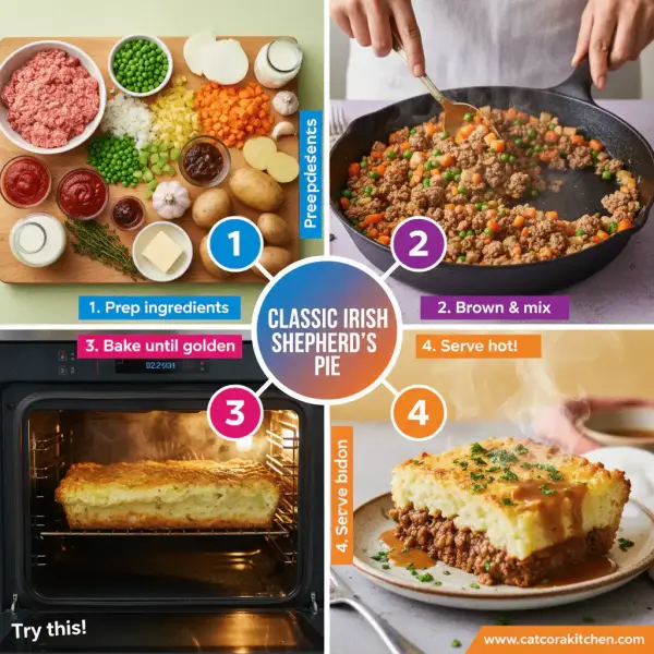 card recipe ingredients and instructions classic Irish Shepherd's Pie