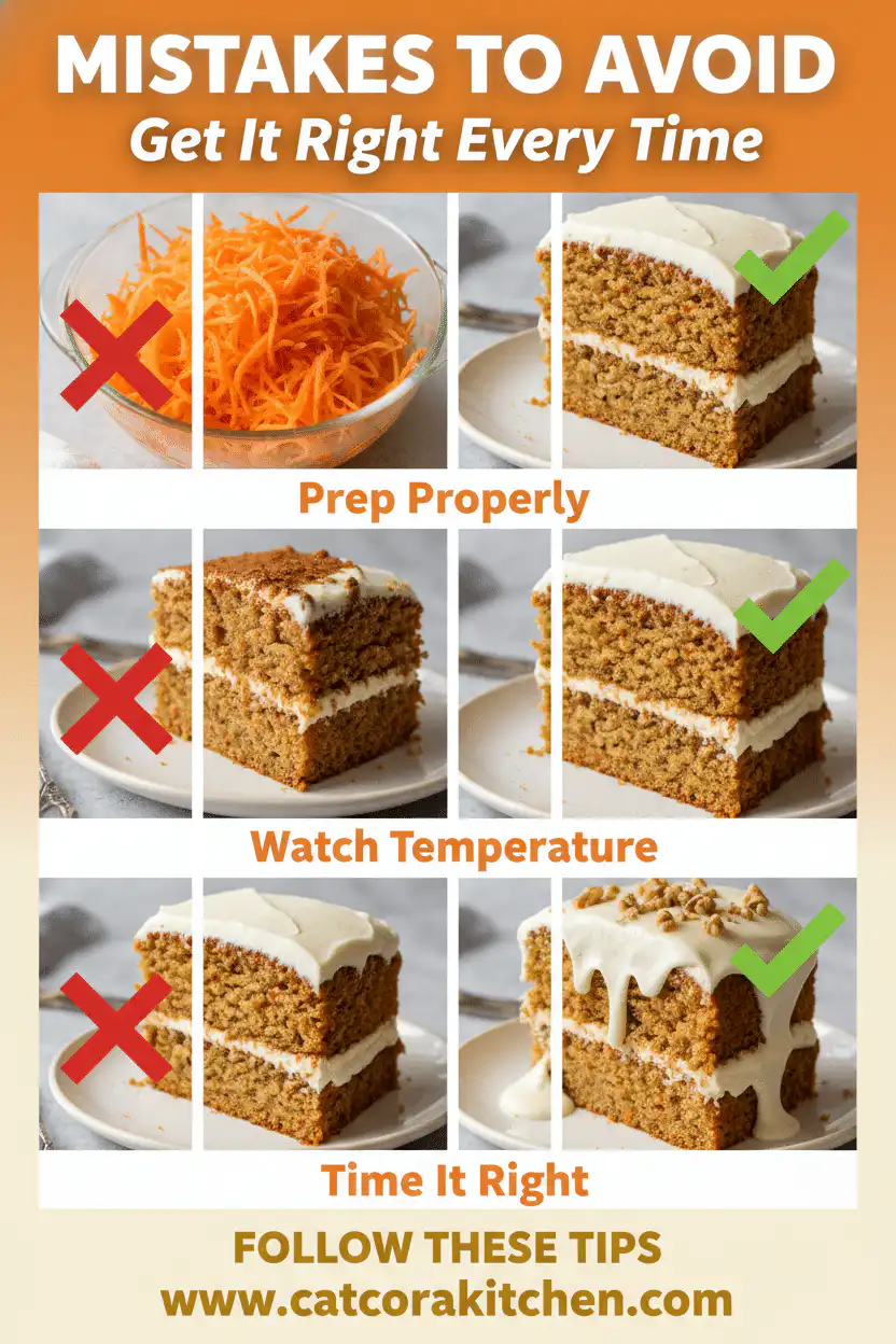 Classic carrot cake with cream cheese frosting common mistakes