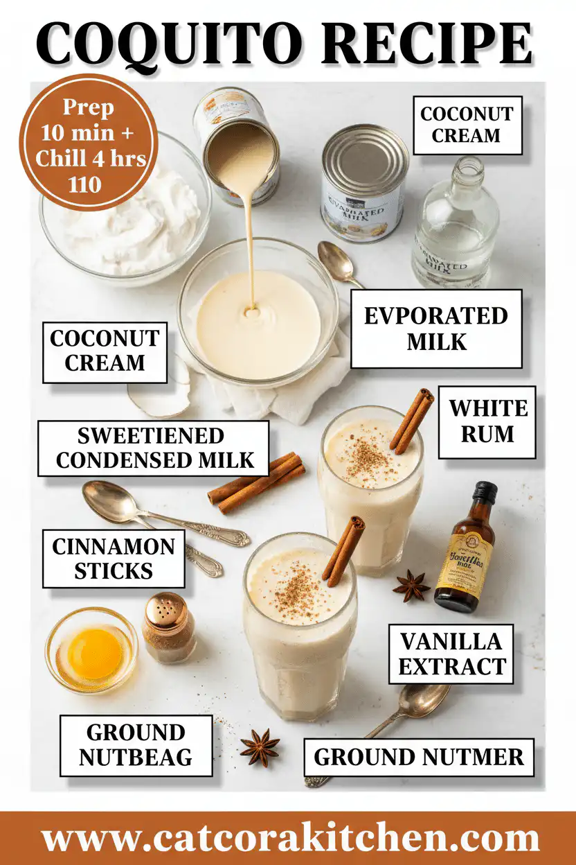 Coquito ingredients