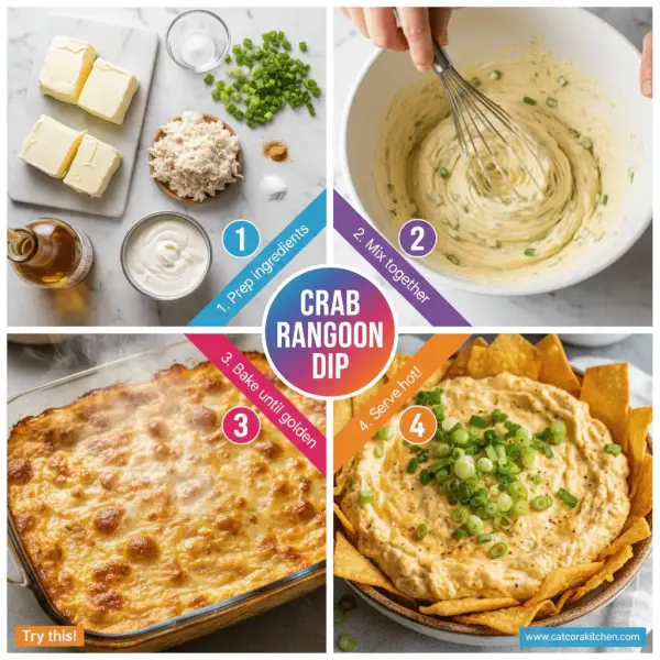 card recipe ingredients and instructions crab rangoon dip