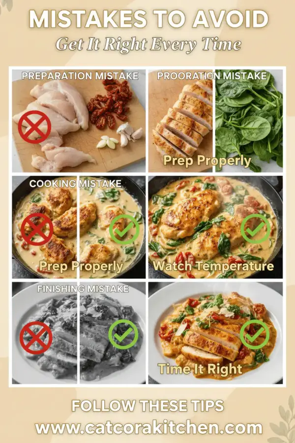 Creamy Tuscan Chicken common mistakes