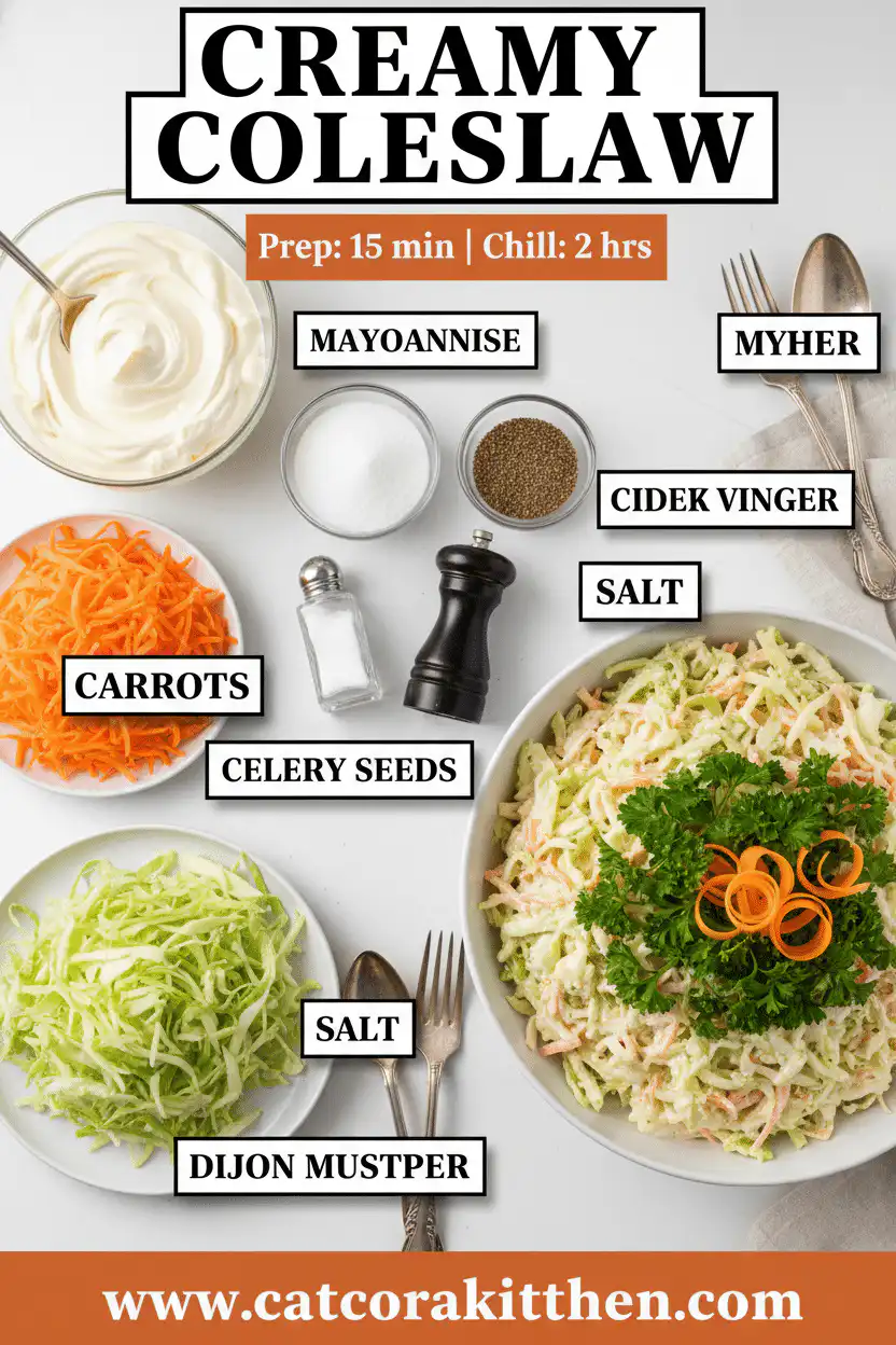 Creamy coleslaw ingredients