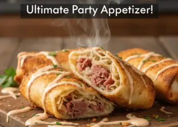 crispy Reuben egg rolls