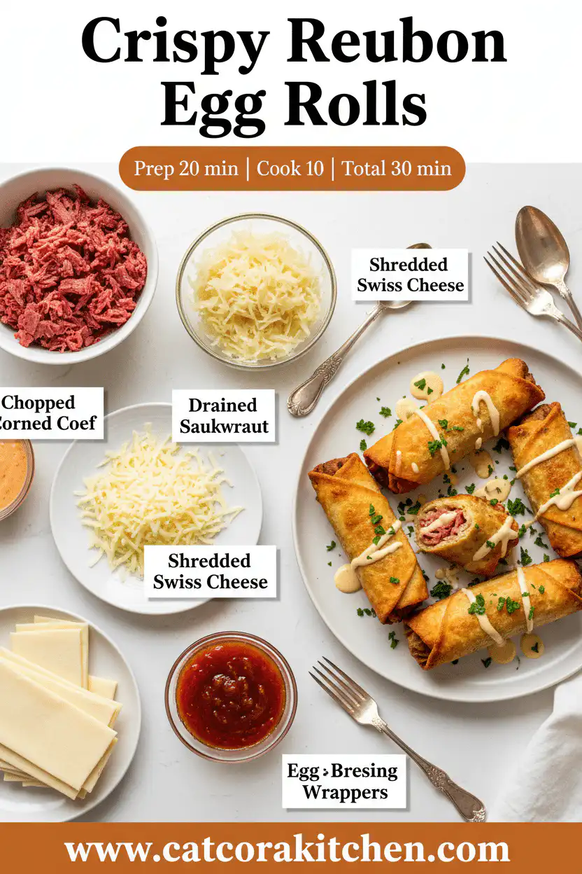 Crispy Reuben egg rolls ingredients