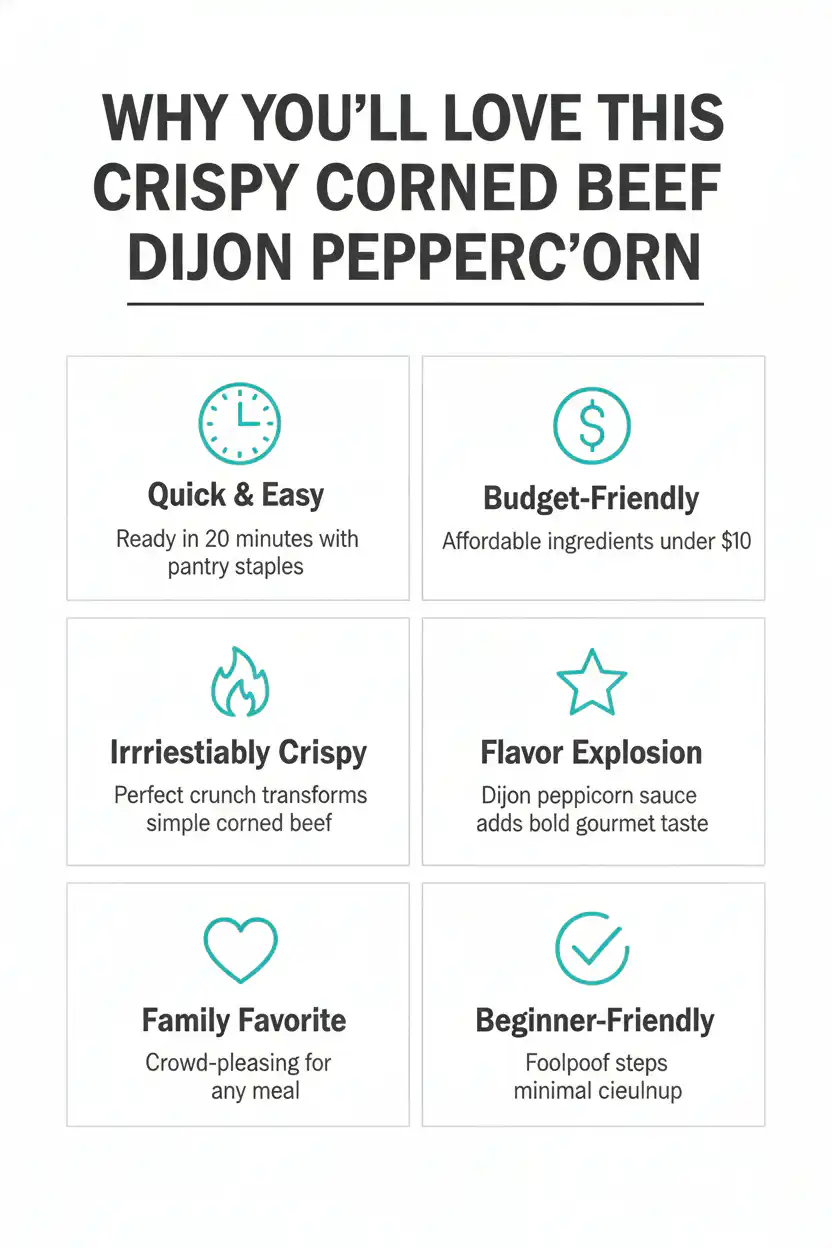 Why you'll love Crispy Corned Beef with Dijon Peppercorn Crust