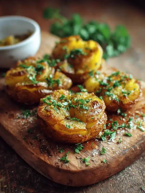 Crispy Smashed Potatoes with Herbs
