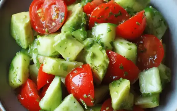 cucumber tomato avocado salad