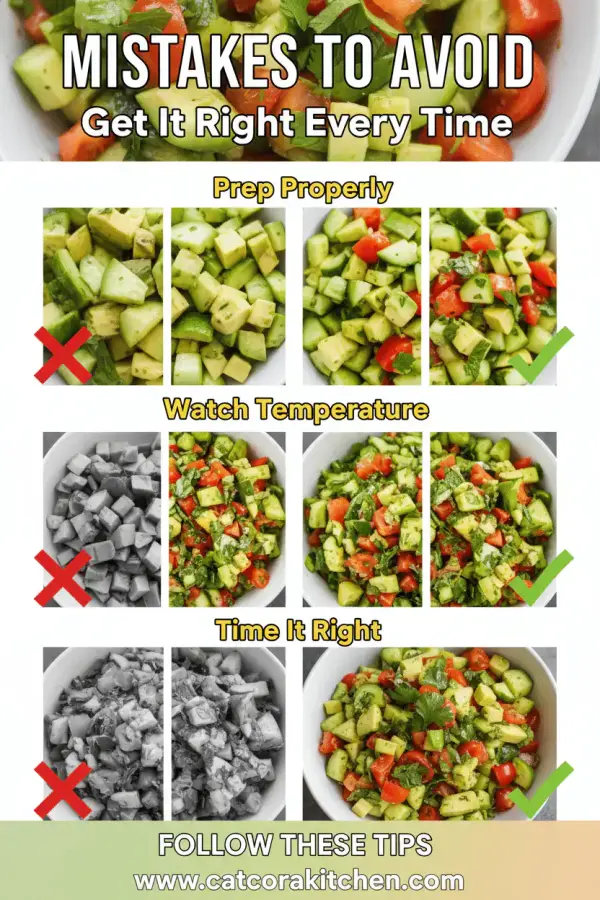 Cucumber tomato avocado salad common mistakes