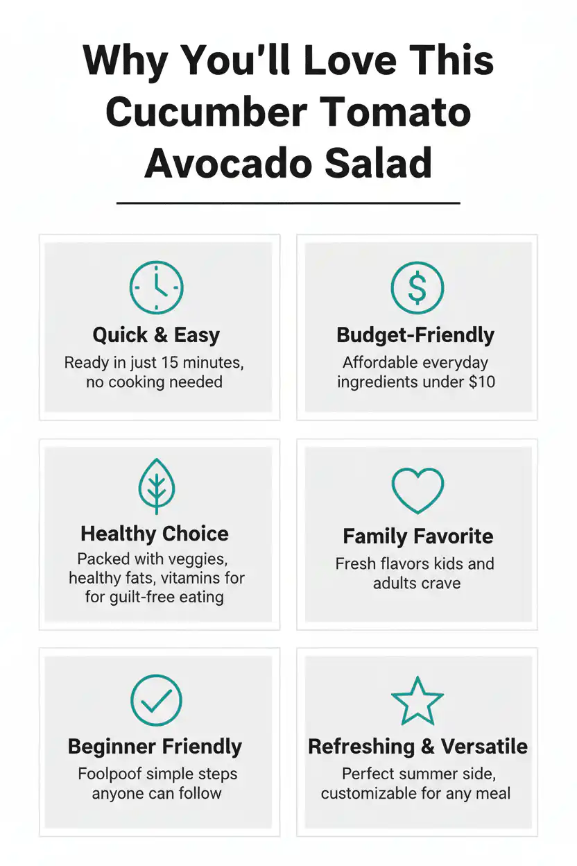Why you'll love cucumber tomato avocado salad