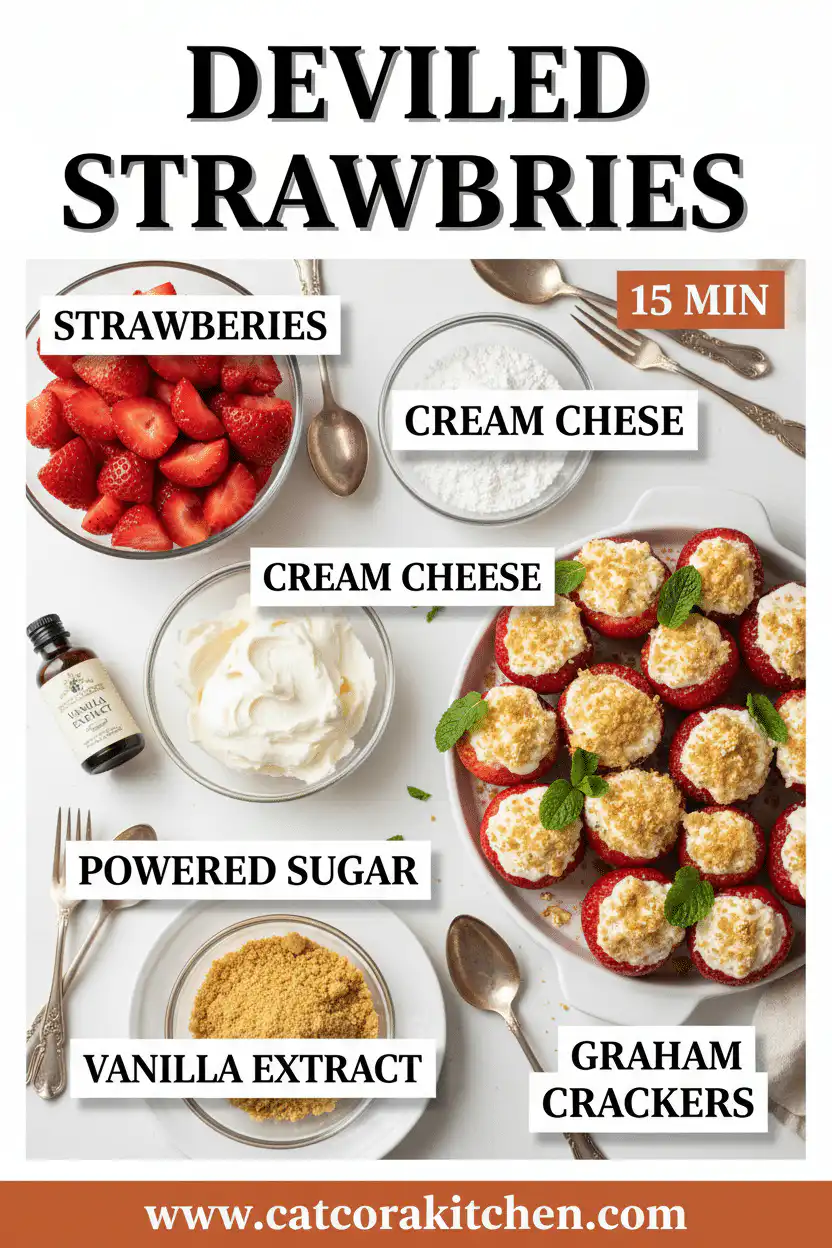 Deviled strawberries ingredients