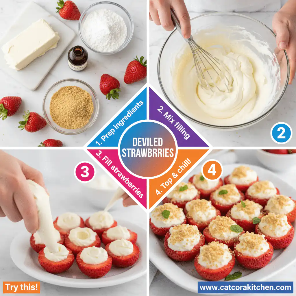 card recipe ingredients and instructions deviled strawberries