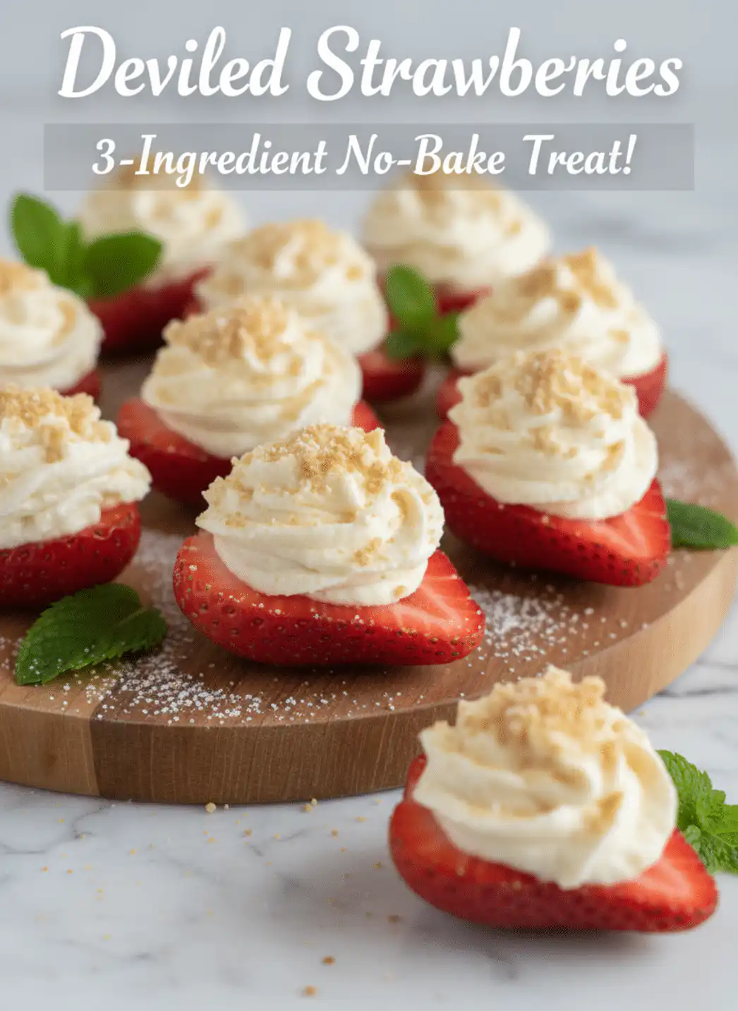 Deviled Strawberries Recipe (Cheesecake Filled Berries)