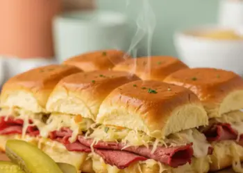 easy baked Reuben sliders