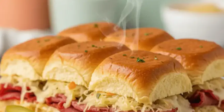 easy baked Reuben sliders