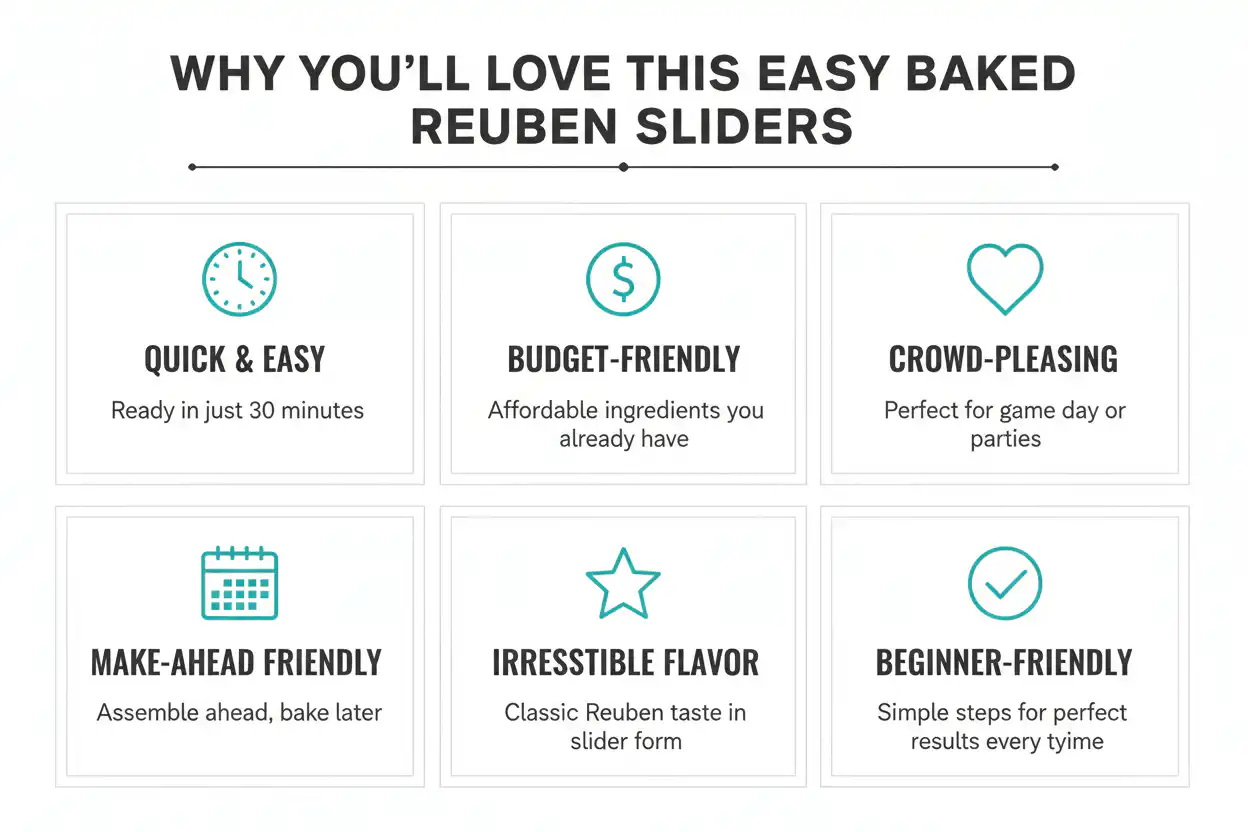 Why you'll love easy baked Reuben sliders