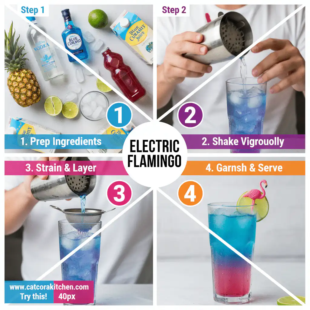 card recipe ingredients and instructions electric flamingo drink